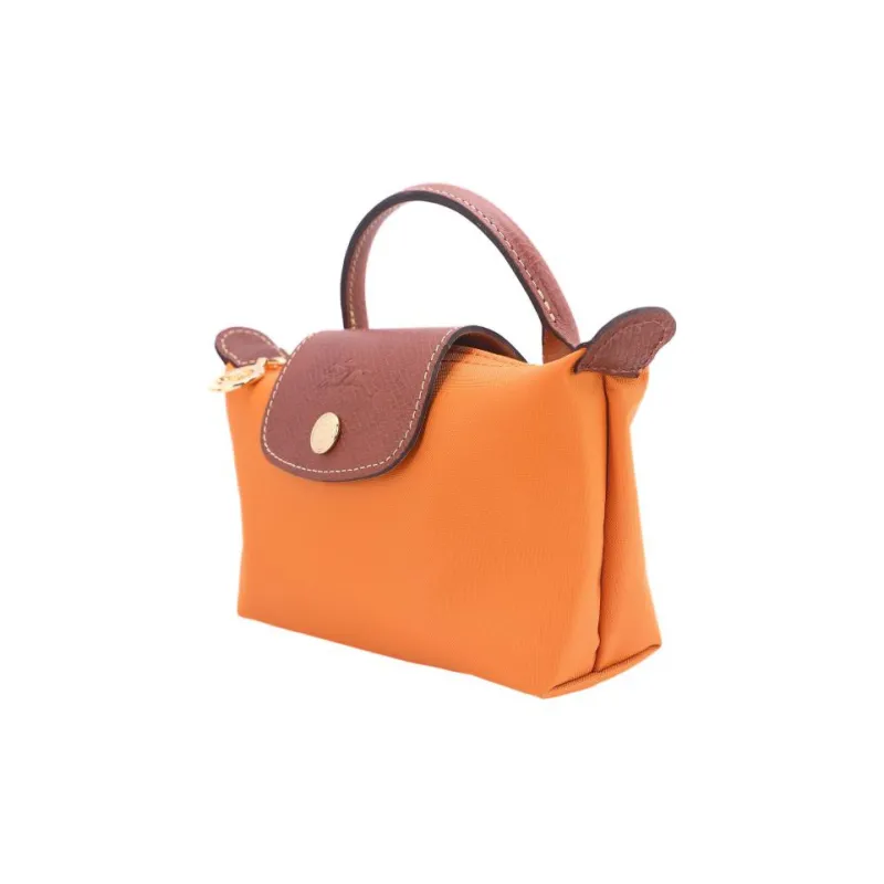 LONGCHAMP Le Pliage Polyamide, Cow Leather, Canvas Dumpling Bag Handbag Women's Light Orange-2