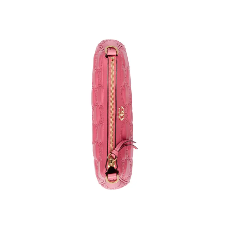 GUCCI GG Matelassé Leather Pochette, Shoulder Bag Shoulder Bag, Handbag Women's Pink-6