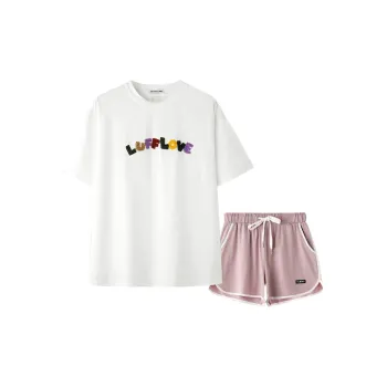MEITENG Pajama Set Summer Women's White