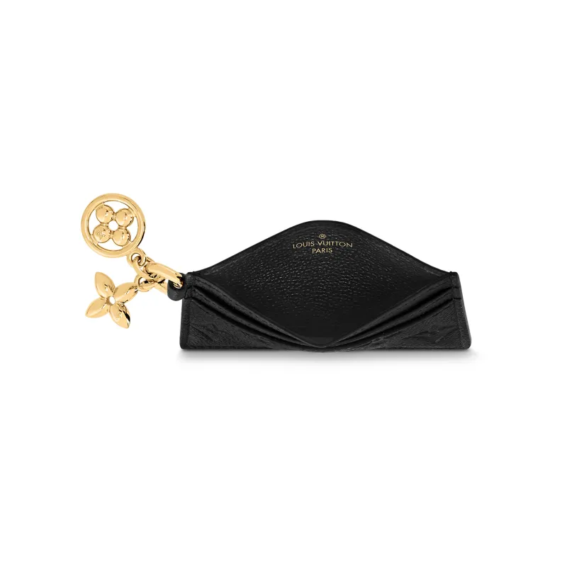 LOUIS VUITTON Lv Charms Card Holder Black-3