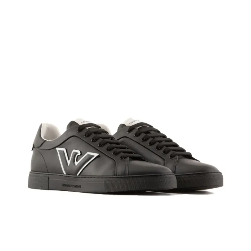 EMPORIO ARMANI Logo embossed Lace up Sneakers-1