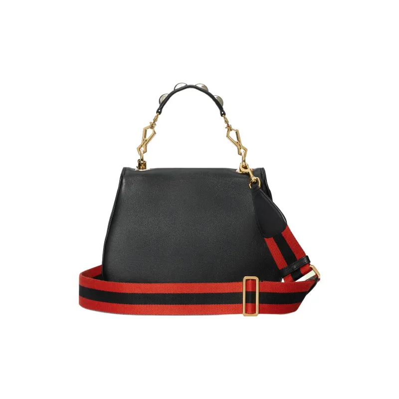 GUCCI Blondie Leather Shoulder Bag, Crossbody Bag, Handbag Medium Size Women's Black-3