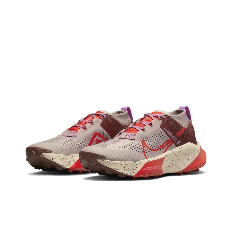 Nike ZoomX Zegama Trail Diffused Taupe Dark Pony Sanddrift Picante Red-2