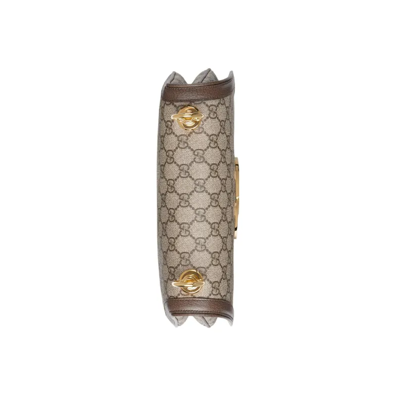 GUCCI Blondie Canvas With Leather Binding Shoulder Bag Crossbody Bag Handbag Medium Size Women's Brown-5