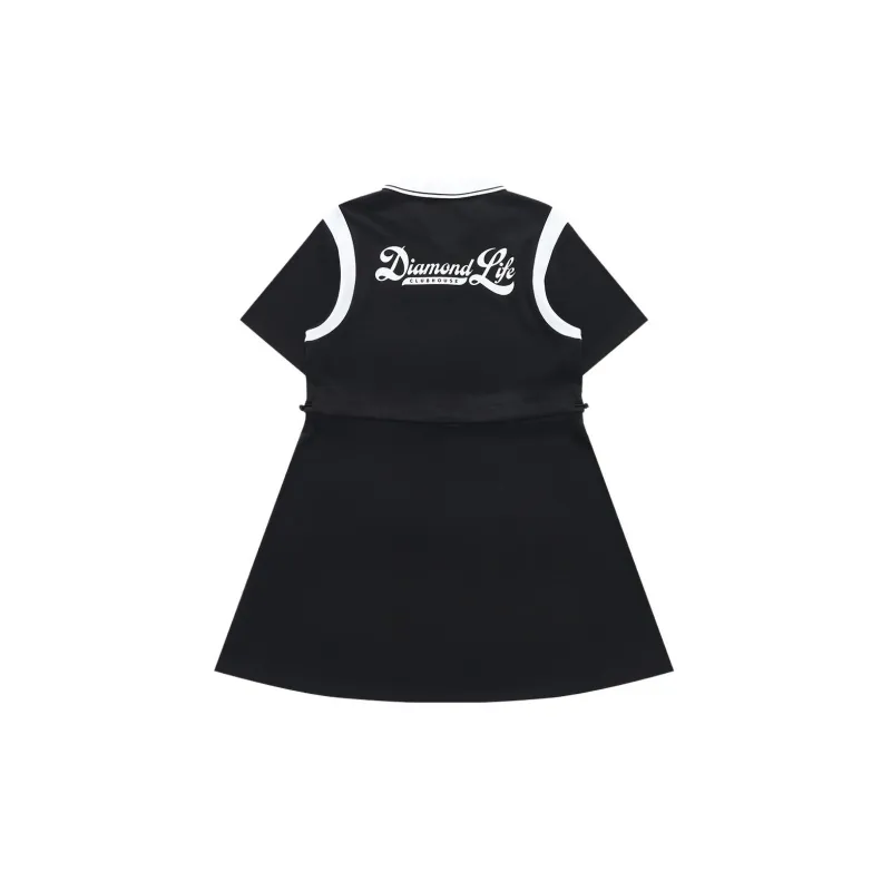 FILA FUSION Short Sleeved Dresses Women's Pitch Black-1