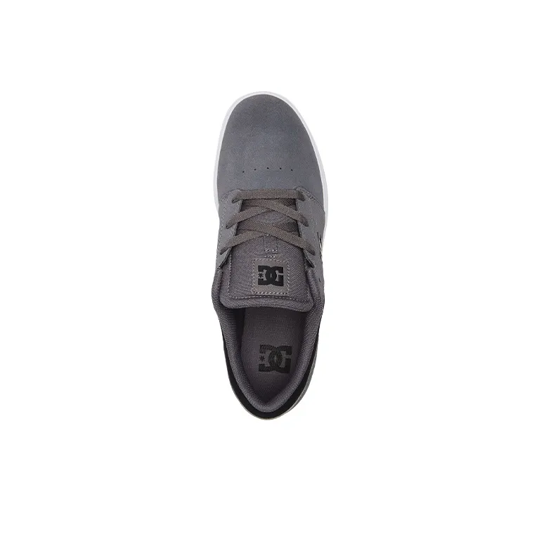 DC Shoes Crisis 2 Anti Slip Wear Resistant Low Top Skateboard Shoes Men's Gray-3