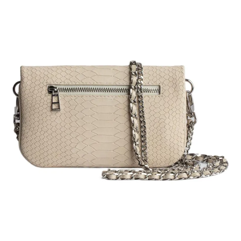 Zadig & Voltaire Cow Leather Handheld Shoulder Bag Crossbody Bag Extra Mini Women's Ecru-3