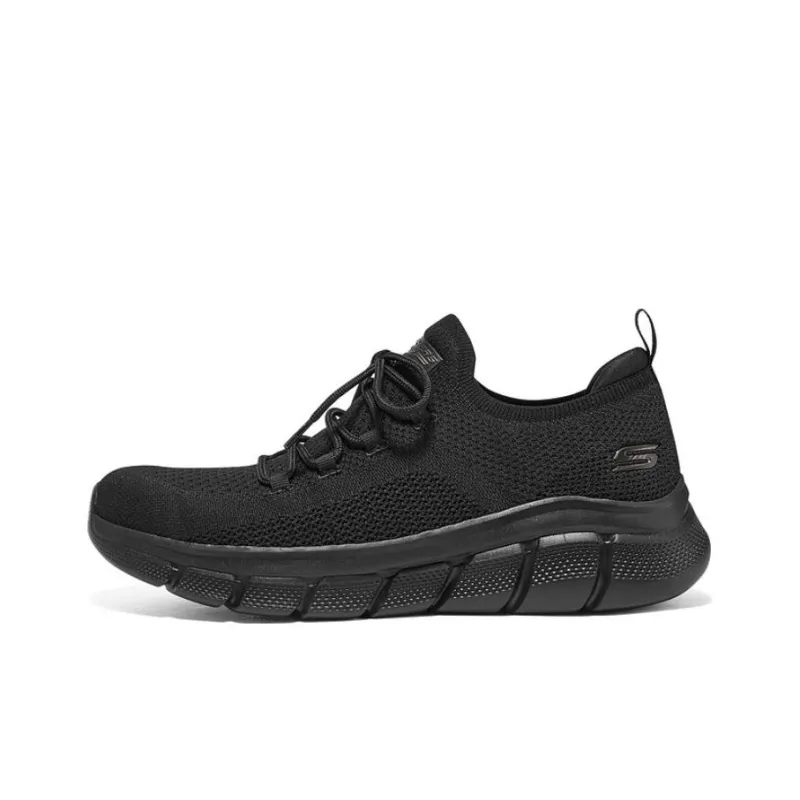 Skechers BOBS B FLEX Cushioning, Wear Resistant Low Top Casual Shoes Men's Pure Black-0