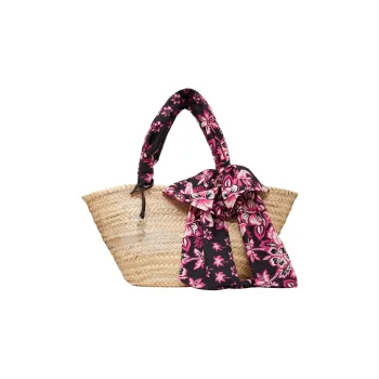 RED VALENTINO Raffia Tote Bag Shopping Bag Handbag Women's Nude/Pink