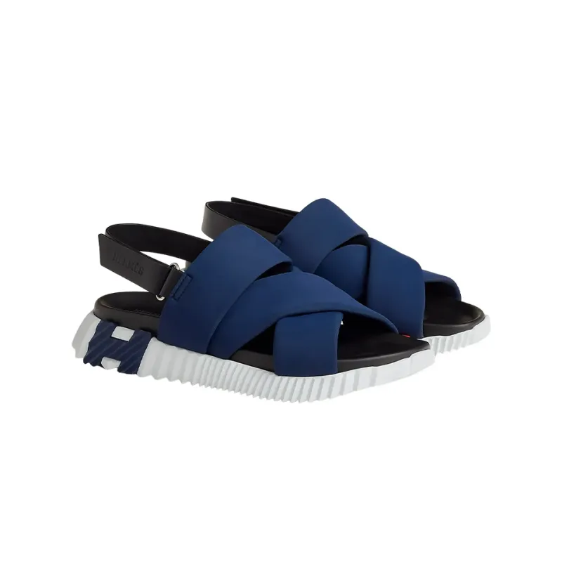 HERMES Electric Beach Sandals Men's Blue-2