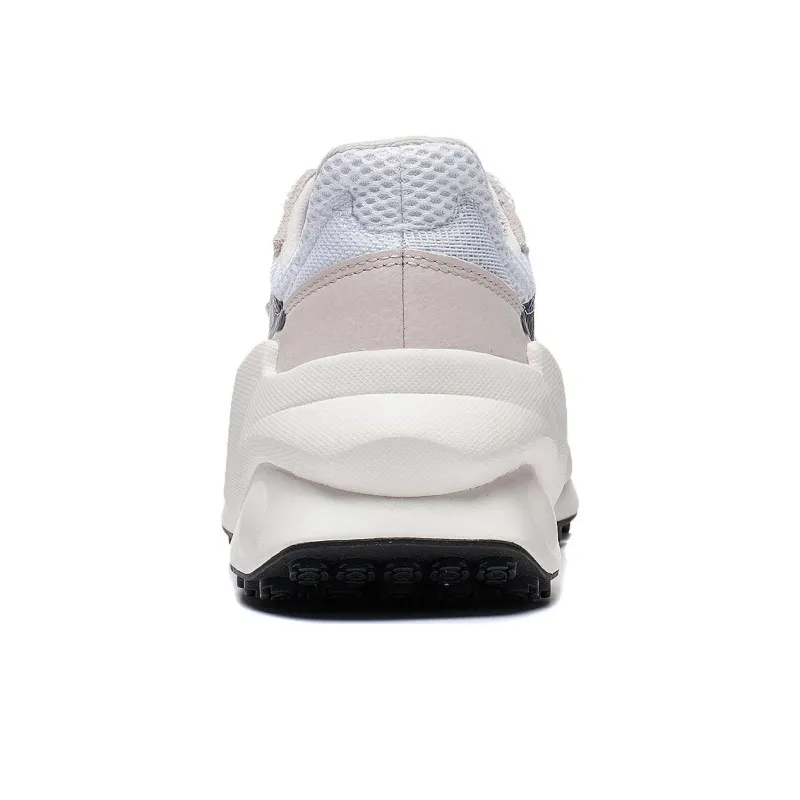 LiNing Square And Round Anti Slip Wear Resistant Low Top Sports Casual Shoes Men's White Gray Blue-4