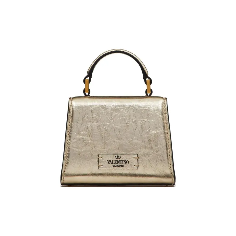 Valentino GARAVANI Calfskin Shoulder Bag Crossbody Bag Handbag Mini Women's Gold-2