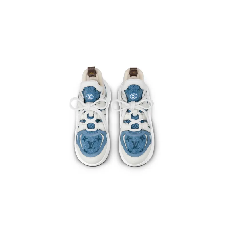 LOUIS VUITTON Archlight Low Top Sports Casual Shoes Women's White Blue-4