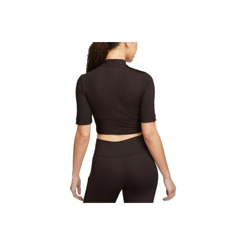 Nike Crop Tops Women's Dark Brown-1