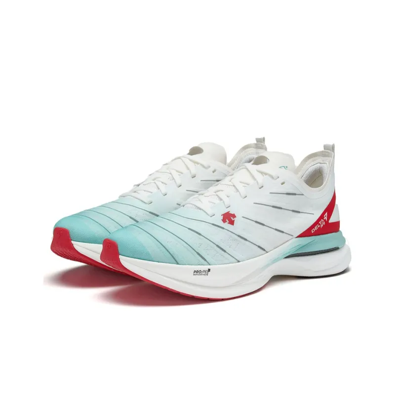 DESCENTE DELTA Anti Slip Wear Resistant Low Top Carbon Plate Training Running Shoes Women's Blue-1