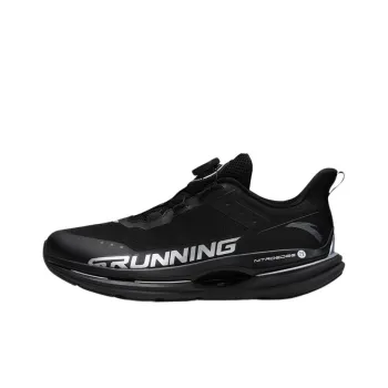 Anta Anti Slip Wear Resistant Low Top Running Shoes Men's Black