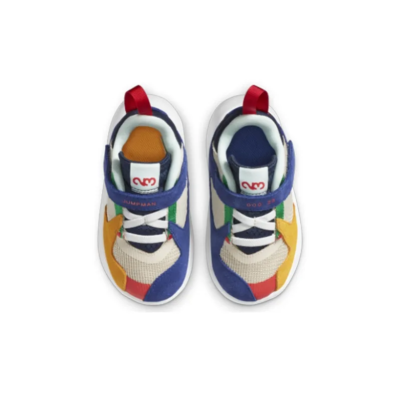 Jordan Delta Cushioning Wear-Resistant Low-Top Toddler Shoes Orange Blue Infant And Toddler-3