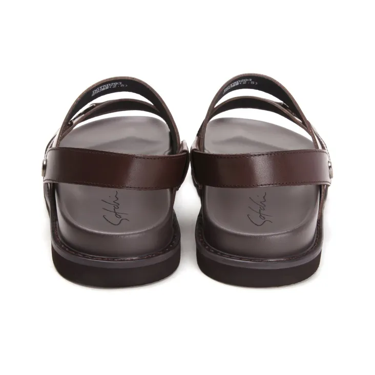 Satchi Stylish Sandals Men's Coffee-4