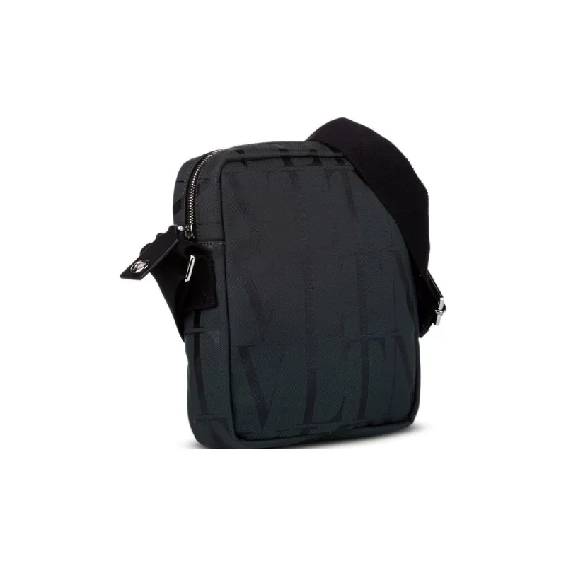 Valentino VLTN Nylon Shoulder Bag Crossbody Bag Small Size Men's Black-1