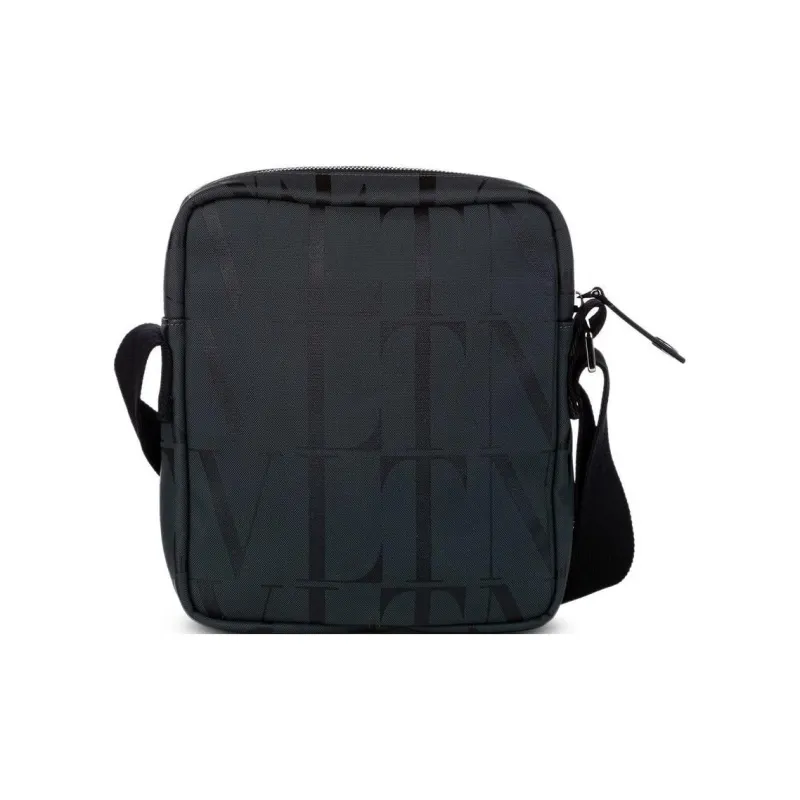 Valentino VLTN Nylon Shoulder Bag Crossbody Bag Small Size Men's Black-0