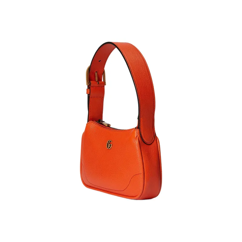 GUCCI Aphrodite Leather Shoulder Bag, Pochette, Handbag, Shoulder Bag Women's Orange-1