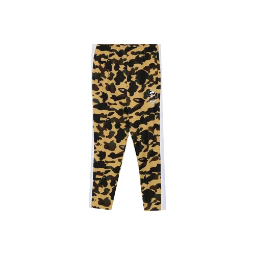 A BATHING APE Bape Knitted Sweatpants Men Yellow