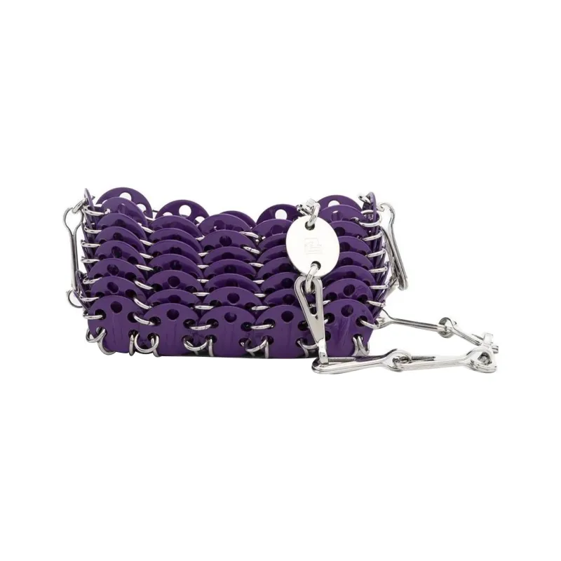 Paco Rabanne Brass Crossbody Bag Shoulder Bag Women's Purple-0