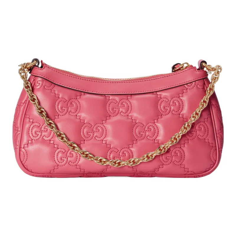 GUCCI GG Matelassé Leather Pochette, Shoulder Bag Shoulder Bag, Handbag Women's Pink-5