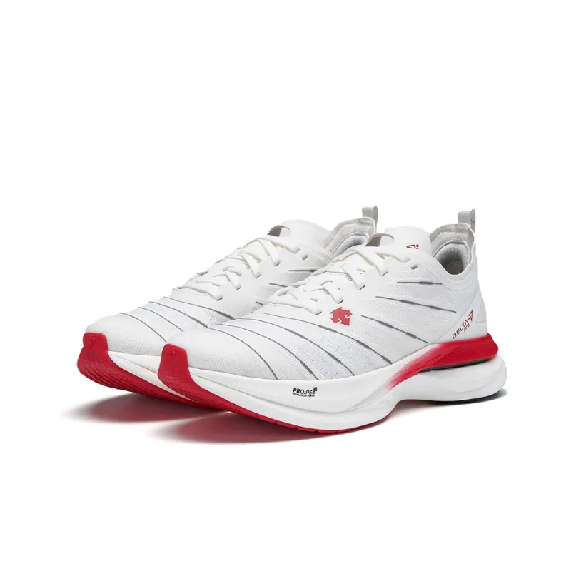 DESCENTE AWAKEN Windbreaker Running Series Awaken Windbreaker Running Collection Low Top Running Shoes Men's White Red-2