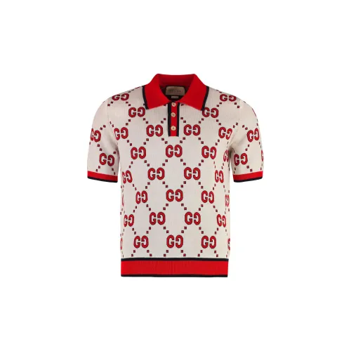 GUCCI Polo Shirts Men Ivory White