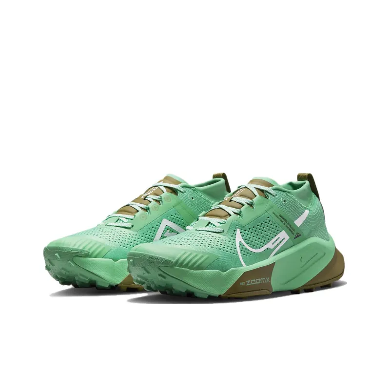 Nike ZoomX Zegama Trail Spring Green Olive Flak Black White-2
