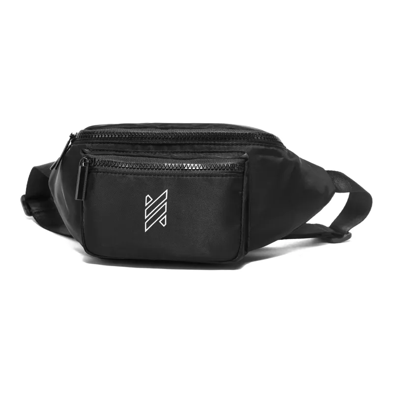 NOMK Oxford Shoulder Bag, Crossbody Bag, Sling Bag, Fanny Pack Unisex Black-1
