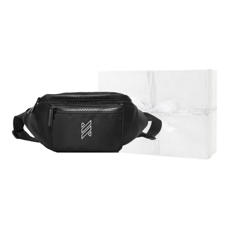 NOMK Oxford Shoulder Bag, Crossbody Bag, Sling Bag, Fanny Pack Unisex Black-8