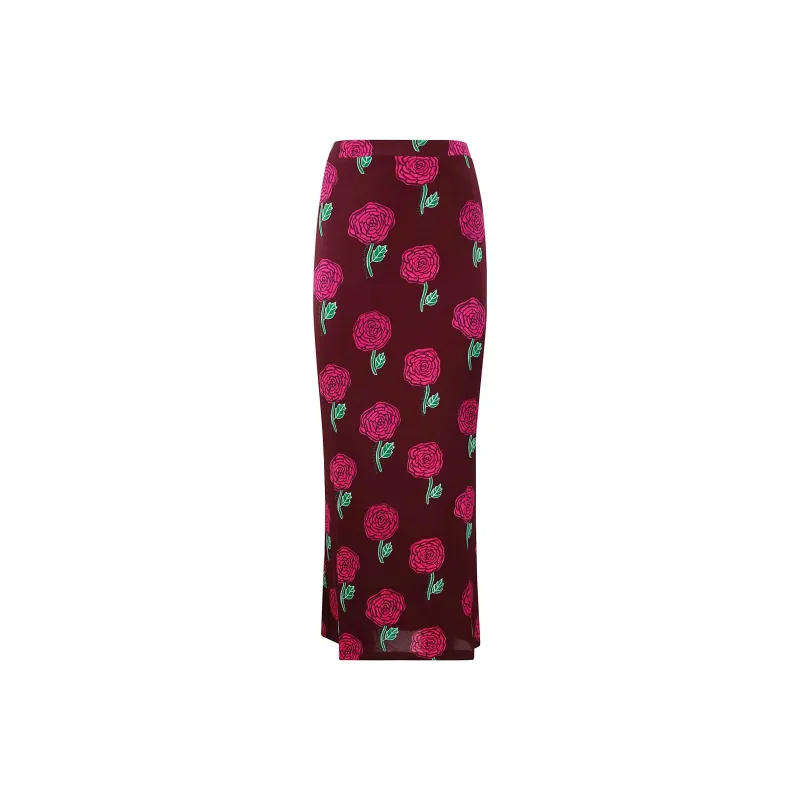 VERSACE JEANS COUTURE SS23 Casual Long Skirt Women's Red-1