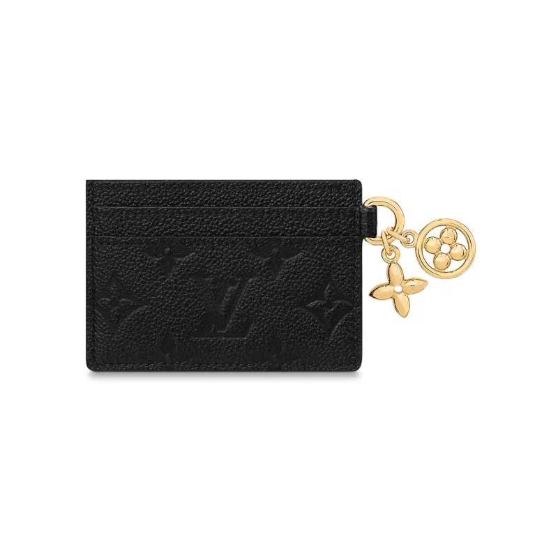 LOUIS VUITTON Lv Charms Card Holder Black-2