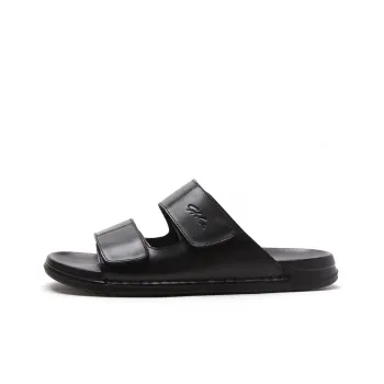 Satchi Rubber Sole Slip Resistant Slide Slippers Men's Black