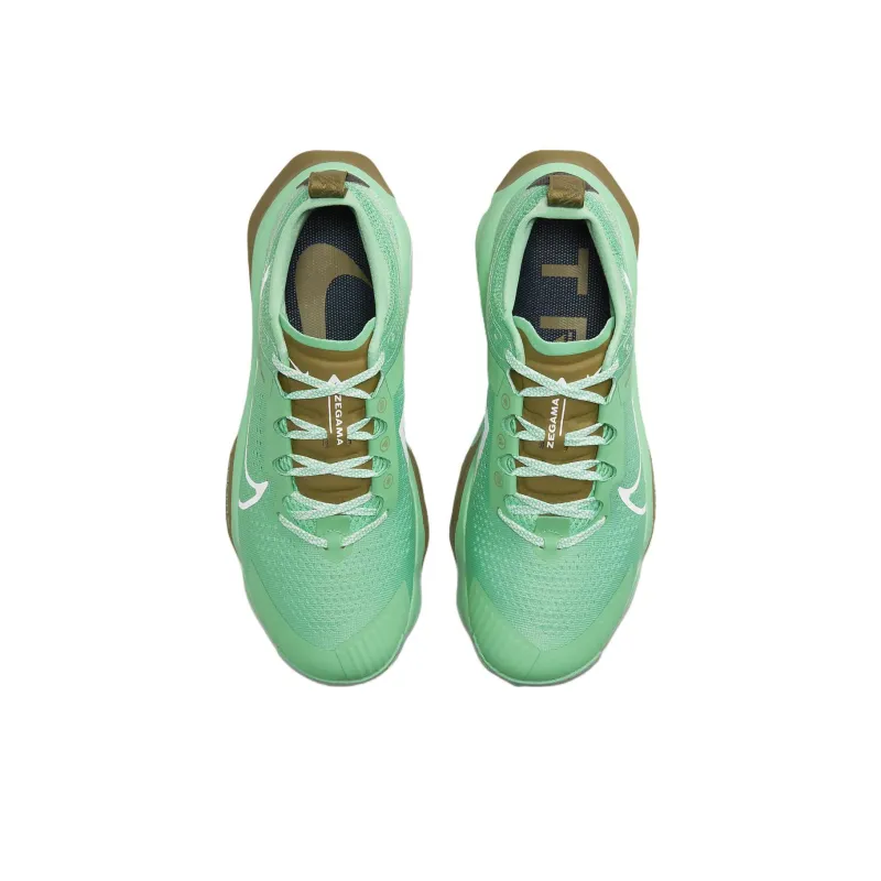 Nike ZoomX Zegama Trail Spring Green Olive Flak Black White-3