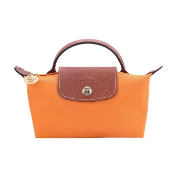 LONGCHAMP Le Pliage Polyamide, Cow Leather, Canvas Dumpling Bag Handbag Women's Light Orange
