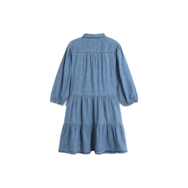 GAP Short-Sleeved Dresses Women's Light Blue-1