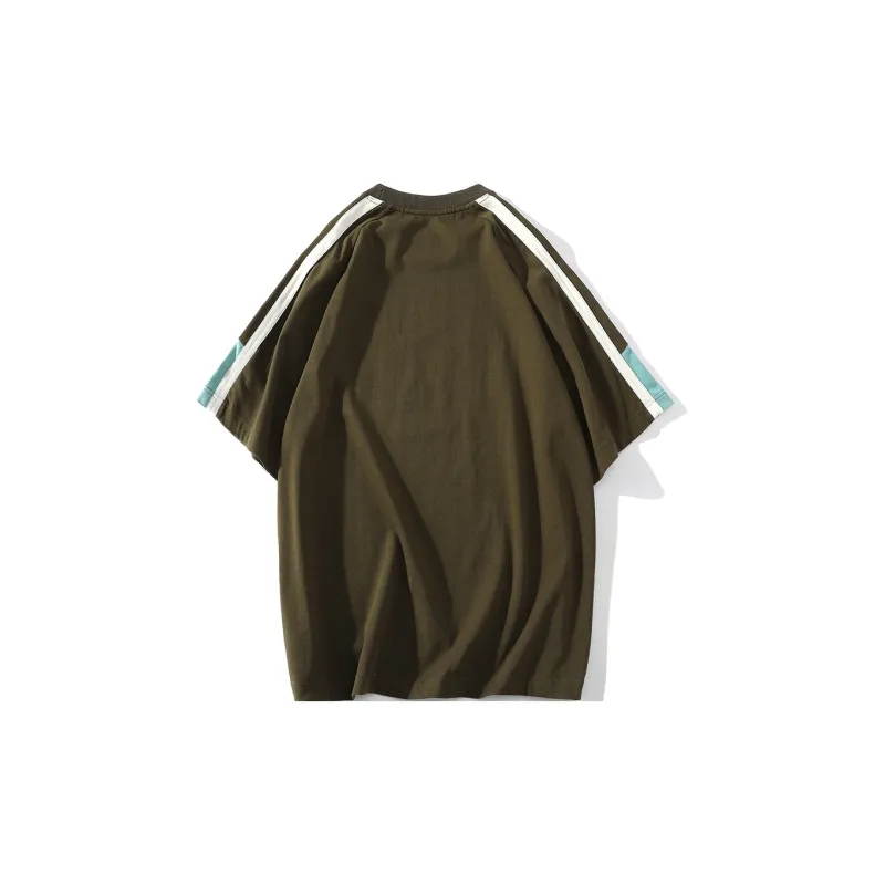 A SQUARE ROOT Short Sleeved T Shirts Unisex Blue Green-1