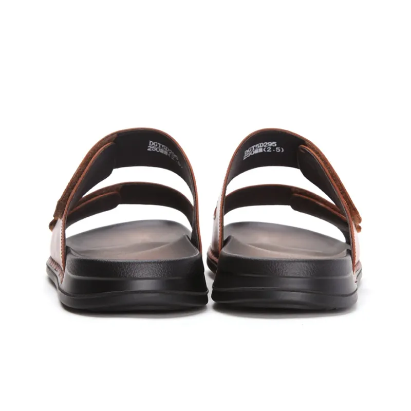 Satchi Slide Slippers Men Yellow Brown-4