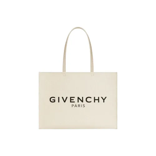 GIVENCHY Cotton Tote Bag Shopping Bag Handbag Large Size Women's Natural Beige