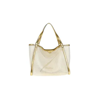 TOM FORD Leather Tote Bag, Shopping Bag, Handbag Women's Gold