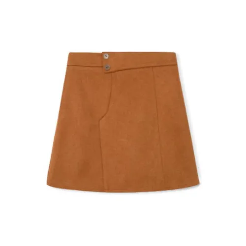 SEIFINI Casual Short Skirts Women's Maple Leaf Color