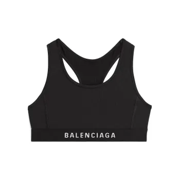 Balenciaga Athletic Sporty Bra 'Black/White'