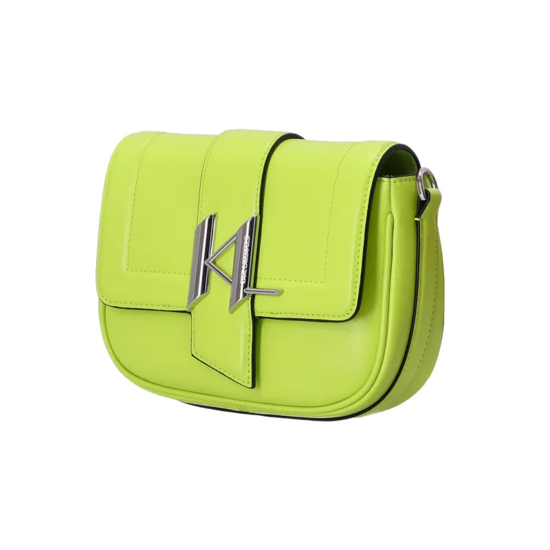KARL LAGERFELD Cow Leather Crossbody Bag, Shoulder Bag Women's Green-1