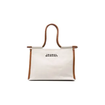 ISABEL MARANT Cotton With Calfskin Handbag, Shoulder Bag Women's Brown