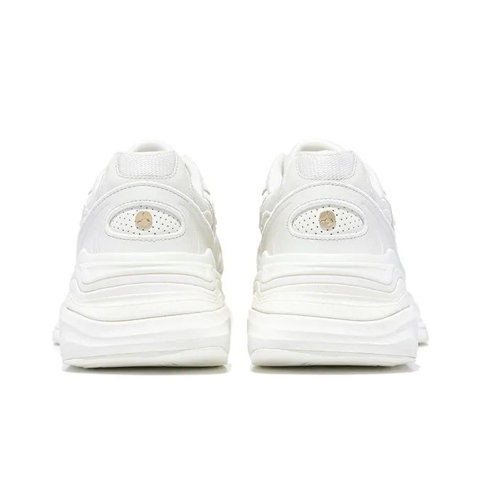 LI NING 1990 Lava Anti Slip Wear Resistant Low Top Sports Casual Shoes Women's Cream White-3