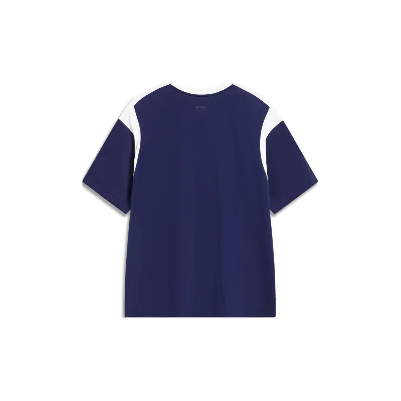 LiNing Sports Fashion Collection T Shirt Unisex Dark Pea Blue-1