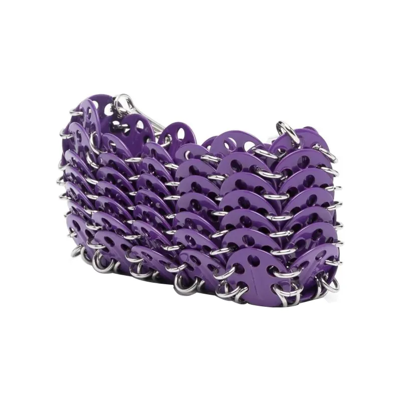 Paco Rabanne Brass Crossbody Bag Shoulder Bag Women's Purple-2
